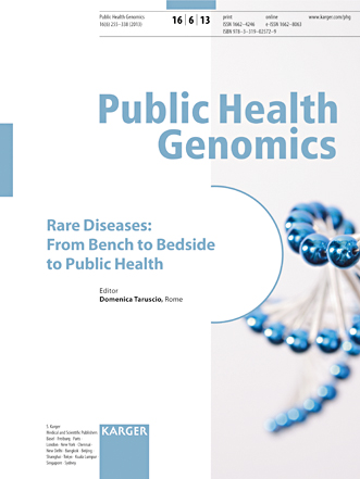 Rare Diseases: From Bench to Bedside to Public Health 